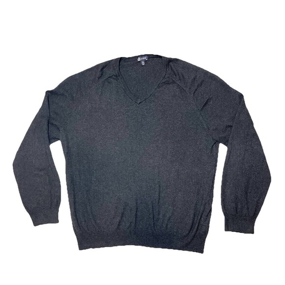 J. Crew V-neck Cotton &‎ Cashmere Sweater Men Charcoal Gray XL Classic - Picture 1 of 8
